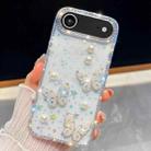For iPhone Air Diamond Glitter Pearl Butterfly Four-Corner Shockproof Phone Case(Transparent Stars) - 1