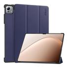 For Xiaomi Pad 7 Ultra 14 ENKAY Tri-fold Custer Texture Leather Smart Tablet Case(Dark Blue) - 1