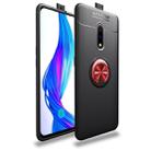 Metal Ring Holder 360 Degree Rotating TPU Case for OPPO Realme X / K3(Black+Red) - 1