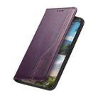 For Samsung Galaxy M15 5G Elastic Wristband Magnetic Suction Leather Phone Case(Purple) - 3