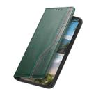 For Samsung Galaxy M15 5G Elastic Wristband Magnetic Suction Leather Phone Case(Green) - 3