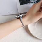 For Apple Watch 42mm / 41mm / 40mm / 38mm Copper Inlaid Zircon Snake Head Watch Band(Silver) - 3