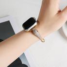 For Apple Watch 46mm / 49mm / 45mm / 44mm Copper Inlaid Zircon Leopard Head Watch Band(Gold) - 3