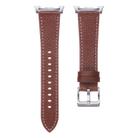 For Samsung Galaxy Watch8 / Watch8 Classic Double Sided Lychee Texture Leather Watch Band(Brown) - 3
