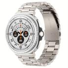 For Samsung Galaxy Watch8 / Watch8 Classic Integrated Three Beads Metal Titanium Watch Band(Titanium Color) - 1