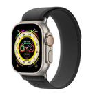 For Apple Watch Series 10 46mm Wild Path Loop Nylon Watch Band with 3D Curved Film(Black Gray) - 2