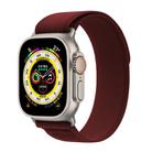 For Apple Watch Series 10 46mm Wild Path Loop Nylon Watch Band with 3D Curved Film(Wine Red) - 2