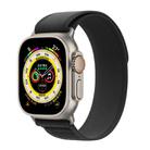 For Apple Watch Series 10 42mm Wild Path Loop Nylon Watch Band with 3D Curved Film(Black) - 2
