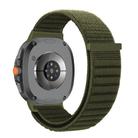 For Samsung Galaxy Watch8 / Watch8 Classic Same Color Wave Texture Braided Nylon Loop Watch Band(Army Green) - 2