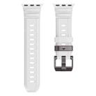 For Apple Watch 46mm / 49mm / 45mm / 44mm Rock-Peak Silicone Watch Band(Black Night Light White) - 2