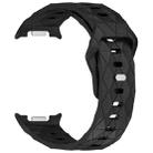 For Samsung Galaxy Watch8 / Watch8 Classic Football Texture Reverse Steel Buckle Silicone Watch Band(Black) - 2