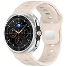 For Samsung Galaxy Watch8 / Watch8 Classic Football Texture Reverse Steel Buckle Silicone Watch Band(Starlight) - 1