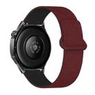 20mm Cloud Wood Grain Reverse Buckle Soft Magnetic Silicone Watch Band(Wine Red Black) - 1
