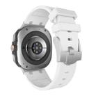For Samsung Galaxy Watch8 / Watch8 Classic Silicone Watch Band(Silver White) - 2
