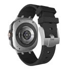 For Samsung Galaxy Watch8 / Watch8 Classic Silicone Watch Band(Silver Black) - 2