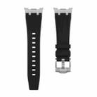 For Samsung Galaxy Watch8 / Watch8 Classic Silicone Watch Band(Silver Black) - 3