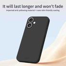 For iPhone 16 Plus MOFI Caring Soft Shell Liquid Silicone Skin Feel Phone Case(Dark Green) - 3