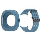For Samsung Galaxy Watch 47mm / Ultra 2025 Silicone Watch Cover Marine Dual Buckle Silicone Watch Band(Blue) - 1