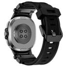 For Samsung Galaxy Watch8 / Watch8 Classic Explorer Metal Connector Silicone Watch Band(Black Black) - 3
