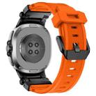 For Samsung Galaxy Watch8 / Watch8 Classic Explorer Metal Connector Silicone Watch Band(Black Orange) - 3