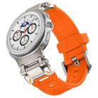 For Samsung Galaxy Watch8 / Watch8 Classic Explorer Metal Connector Silicone Watch Band(Titanium Orange) - 2