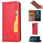 Knead Skin Texture Horizontal Flip Leather Case for Huawei Honor 20 Pro, with Photo Frame & Holder & Card Slots & Wallet(Red) - 1