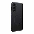 For Samsung Galaxy S23 FE 5G Plain Leather MagSafe Shockproof Phone Case(Black) - 1
