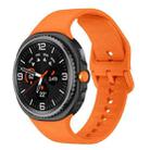 For Samsung Galaxy Watch8 / Watch8 Classic Flat Solid Color Silicone Watch Band(Orange) - 1
