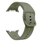 For Samsung Galaxy Watch8 / Watch8 Classic Flat Solid Color Silicone Watch Band(Army Green) - 3