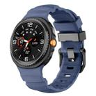For Samsung Galaxy Watch8 / Watch8 Classic Black Buckle Sports Silicone Watch Band(Ocean Blue) - 1