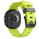 For Samsung Galaxy Watch8 / Watch8 Classic Black Buckle Sports Silicone Watch Band(Lime) - 2