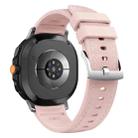 For Samsung Galaxy Watch8 / Watch8 Classic Silicone Hybrid Leather Skin Watch Band(Pink) - 2