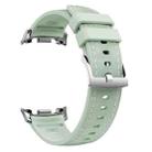 For Samsung Galaxy Watch8 / Watch8 Classic Silicone Hybrid Leather Skin Watch Band(Mint Green) - 3