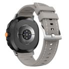 For Samsung Galaxy Watch8 / Watch8 Classic Silicone Hybrid Leather Skin Watch Band(Gray) - 2