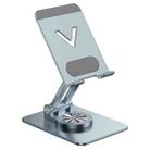 L11 Portable Foldable Rotating Aluminum Alloy Desktop Phone Tablet Holder(Grey) - 1