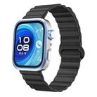 For Huawei Watch Fit 4 / Fit 4 Pro / Fit 3 Wave Magnetic Silicone Watch Band(Black) - 1