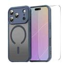 For iPhone 17 Pro ENKAY Hat-Prince MagSafe Matte Translucent Shockproof Phone Case with Large Arc Edge Film(Blue) - 1