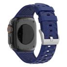For Apple Watch 46mm / 49mm / 45mm / 44mm Tire Texture Two-Color Silicone Watch Band(Midnight Blue) - 2