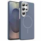 For Samsung Galaxy S25 Ultra 5G Gold Armor PC Thin Circle MagSafe Shockproof Phone Case(Carbon Grey) - 1