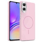 For Samsung Galaxy A05 Gold Armor PC Thin Circle MagSafe Shockproof Phone Case(Pink) - 1