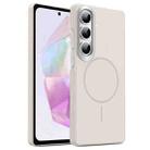 For Samsung Galaxy A35 5G Gold Armor PC Thin Circle MagSafe Shockproof Phone Case(Summit Stone) - 1