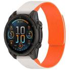 For Garmin 26mm Vertical Striped Magnetic Silicone Quick Release Watch Band(Starlight Orange) - 1