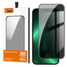 For iPhone 13 Pro Max Kalebol High-Aluminum Screen-Printed Full-Coverage Anti-Fingerprint Black-Border Privacy Tempered Glass Film - 2