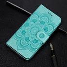 Mandala Embossing Pattern Horizontal Flip Leather Case for Huawei Honor 20 , with Holder & Card Slots & Wallet & Photo Frame &  Lanyard(Green) - 1