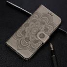 Mandala Embossing Pattern Horizontal Flip Leather Case for Huawei Honor 20 , with Holder & Card Slots & Wallet & Photo Frame &  Lanyard(Gray) - 1