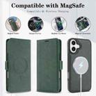 For iPhone 16 Plus Kalebol Strong Magnetic MagSafe Ring 2 In 1 Split Leather Phone Case(Green) - 3