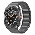 For Samsung Galaxy Watch Ultra 47mm / Ultra 2025 Magnetic Woven I-Shaped Stainless Steel Watch Band(Titanium Gray) - 1