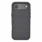 For iPhone Air Kalebol Fabric-Textured Perforated MagSafe PC Phone Case(Black) - 1
