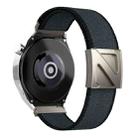 22mm Z-Shaped Magnetic Clasp Two Color Nylon Watch Band(Gray+Black) - 1