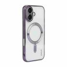 For iPhone 17 ENKAY Hat-Prince Magsafe Electroplated TPU Clear Shockproof Phone Case(Purple) - 1